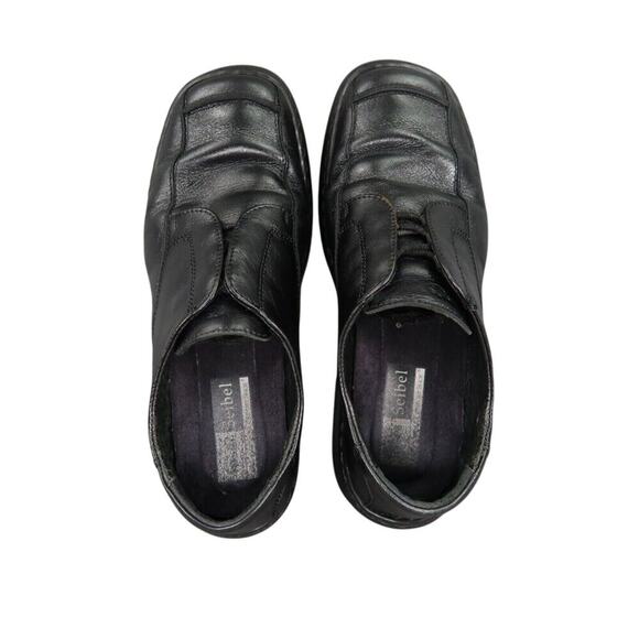 Josef Seibel Shoes Womens 38 Low Bootie Sneaker Block Heel Leather Lace Up Black - Picture 6 of 15